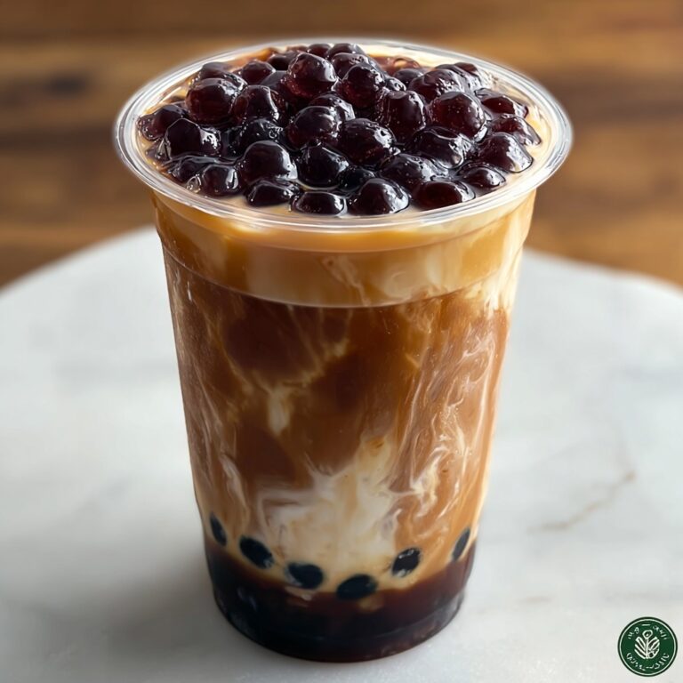 Cozy Red Bean & Black Sesame Milk Tea for Refreshing Sips Recipe