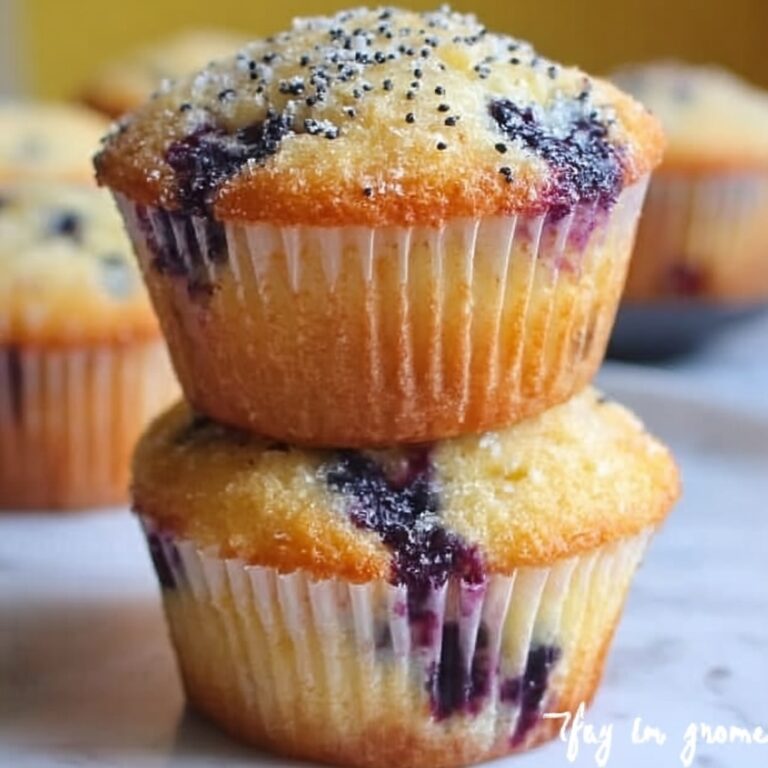 Sourdough Blueberry Lemon Poppy Seed Muffins Recipe