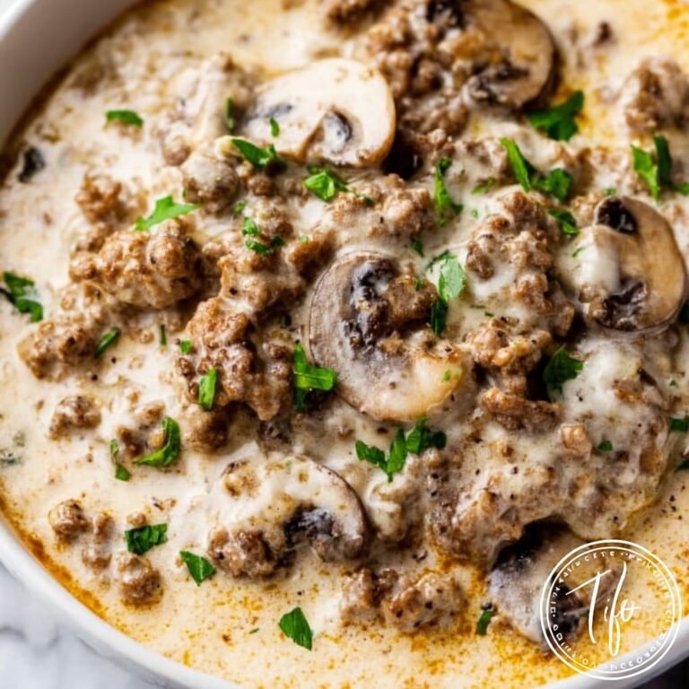 Ground Beef Stroganoff with Rice Recipe