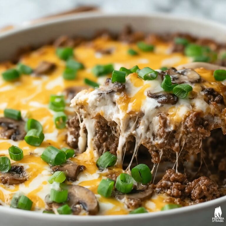 Mushroom Cheeseburger Casserole Recipe
