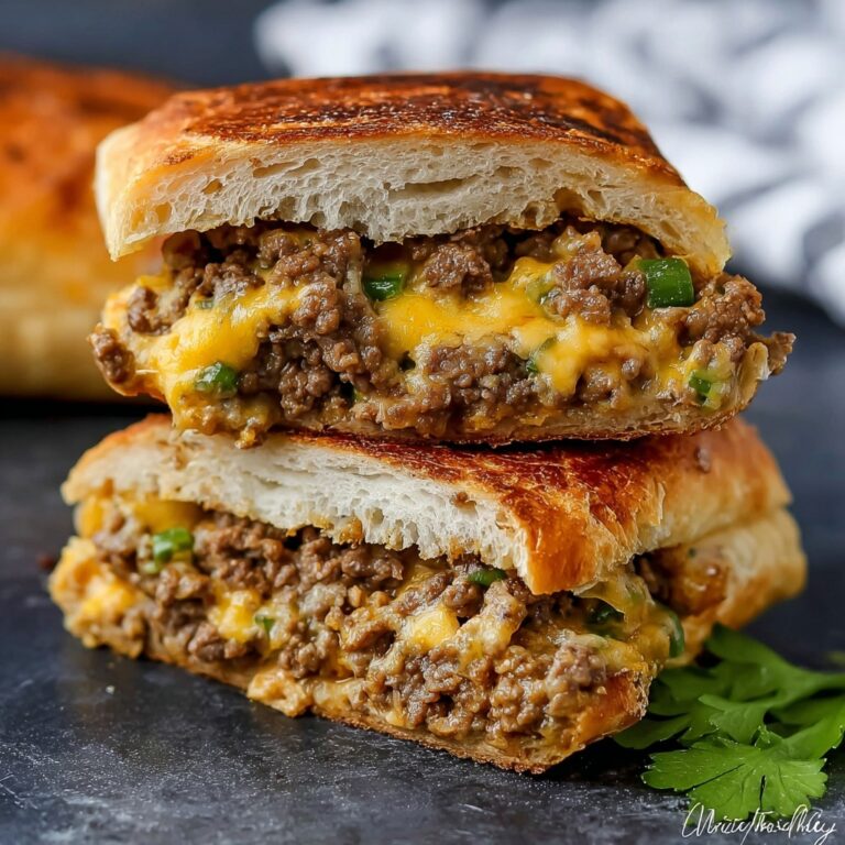 Stuffed French Bread with Cheddar, Beef, and Vegetables Recipe