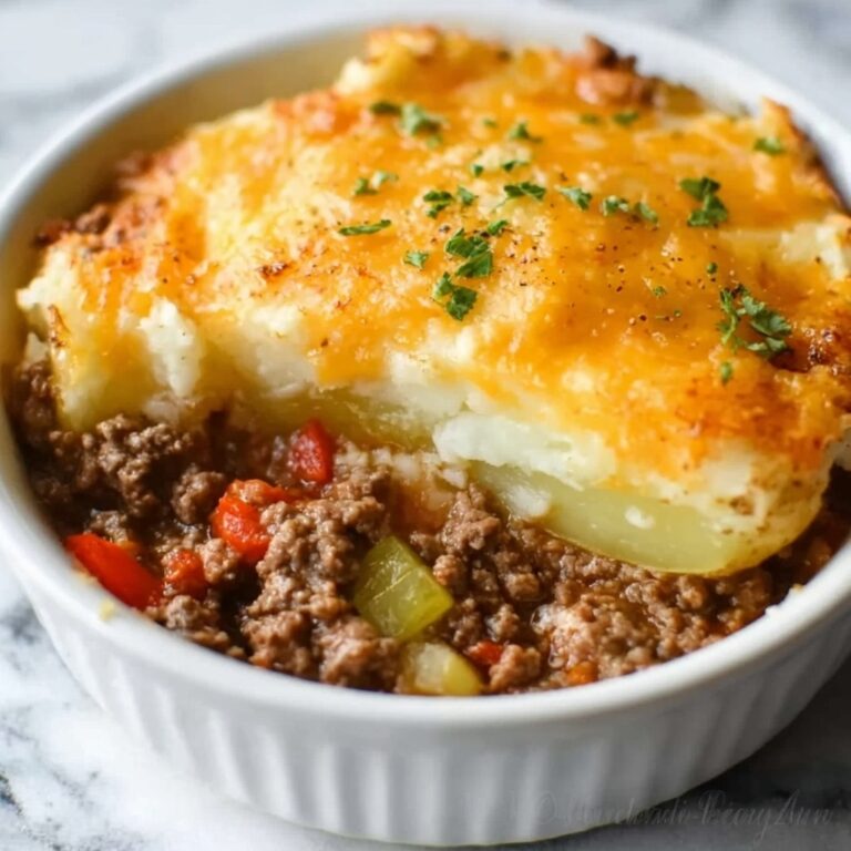 Cheesy Potato Beef Bake Recipe