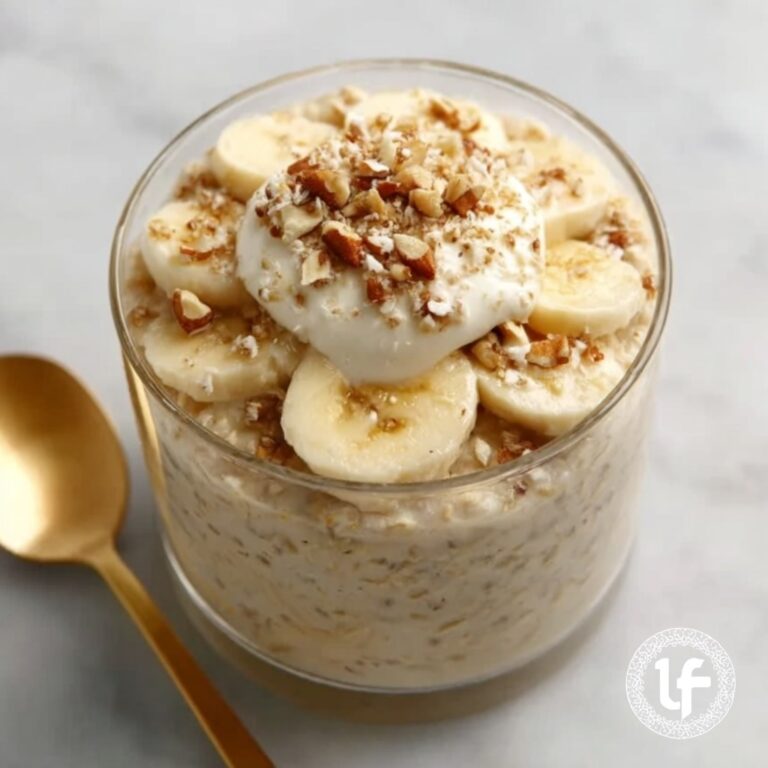 Healthy Banana Bread Overnight Oats Recipe
