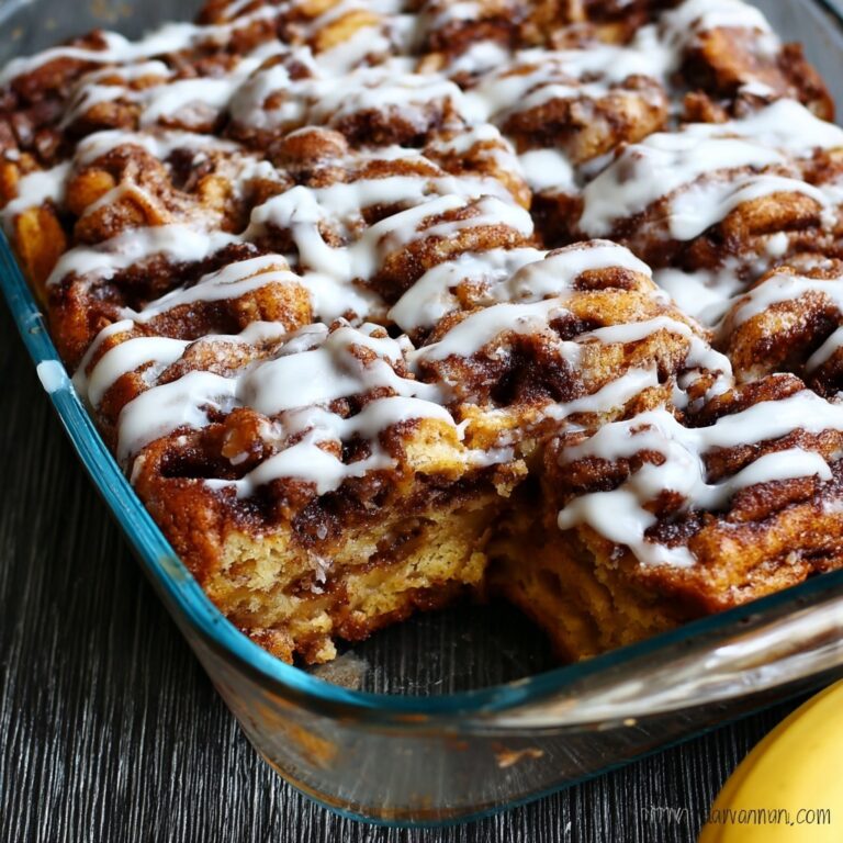 Banana Cinnamon Roll Cake Recipe