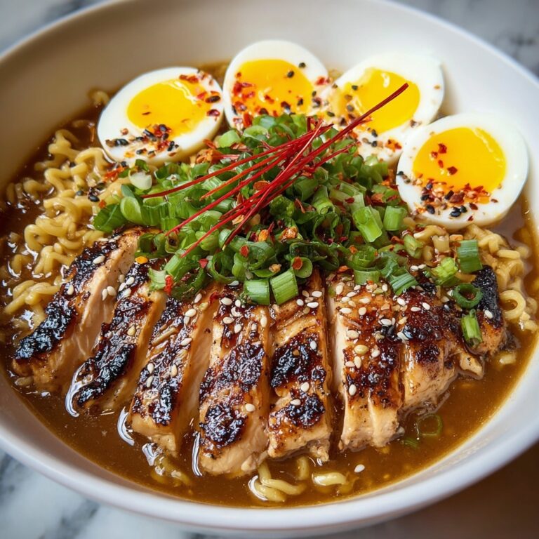 Fiery Chicken Ramen with Garlic and Cream Recipe