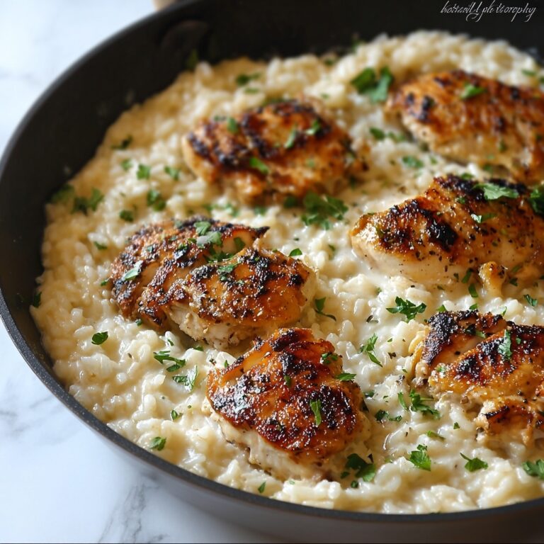 One-Pan Creamy Parmesan Chicken and Rice Recipe
