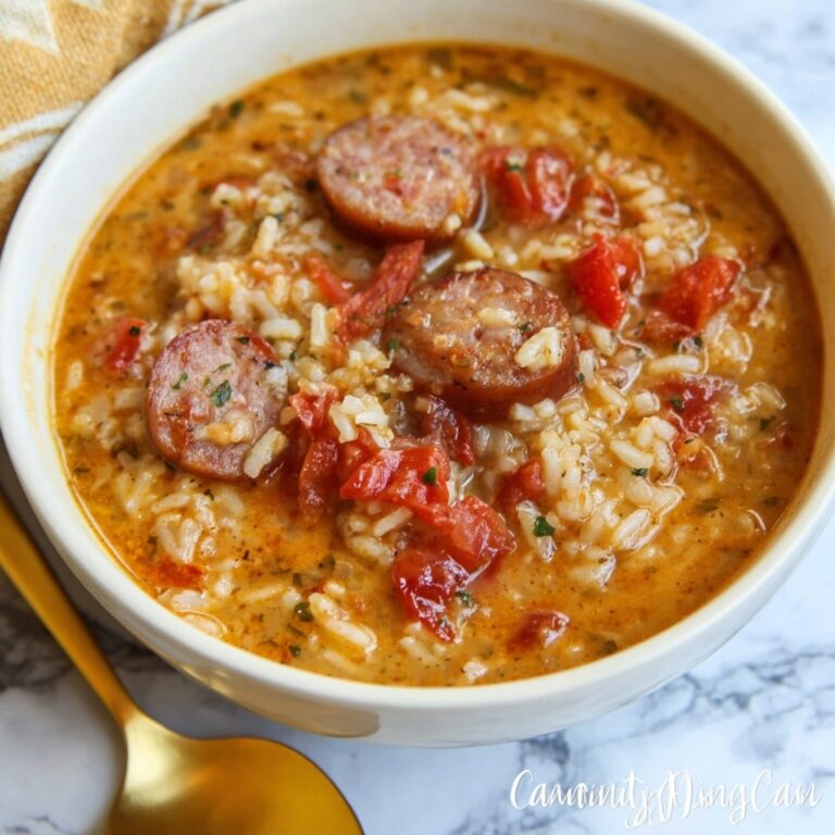 Spicy Jambalaya Soup with Andouille Sausage and Chicken Recipe