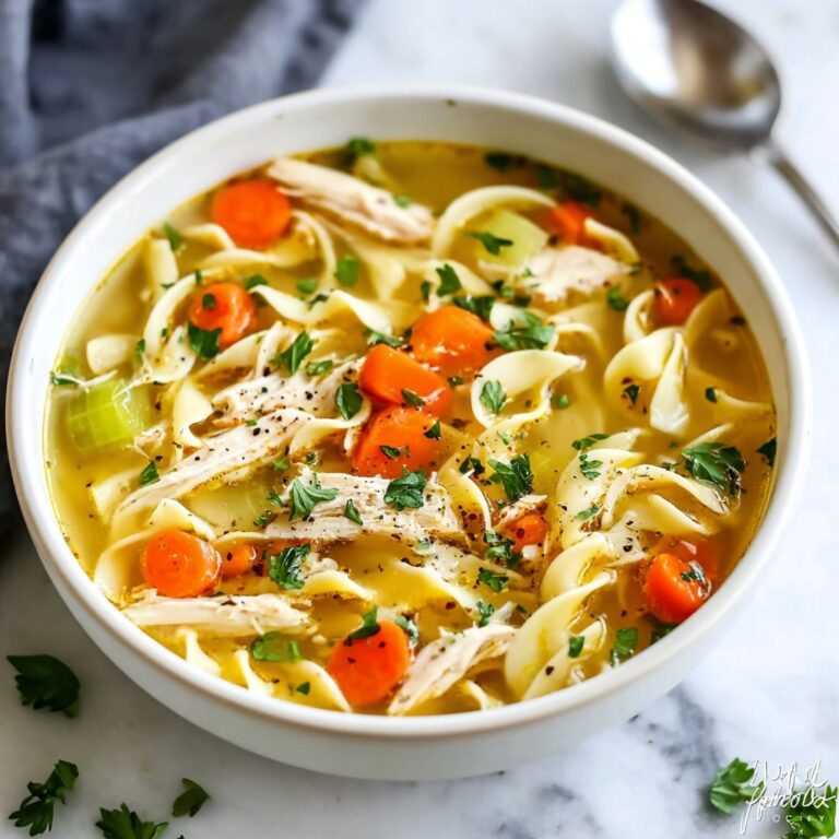 Creamy Homemade Chicken Noodle Soup Recipe