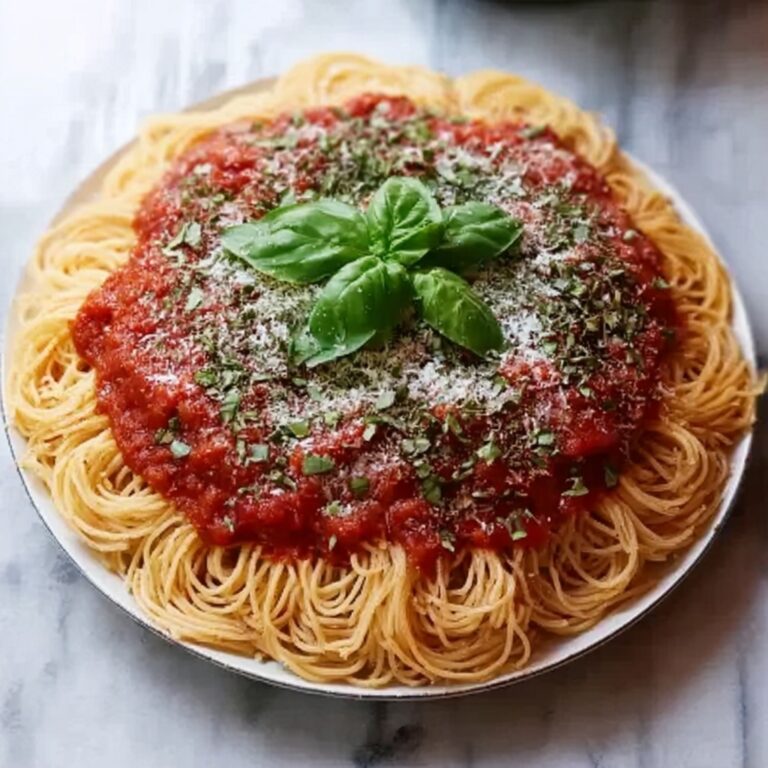 Homemade Spaghetti with Tomato Basil Sauce Recipe