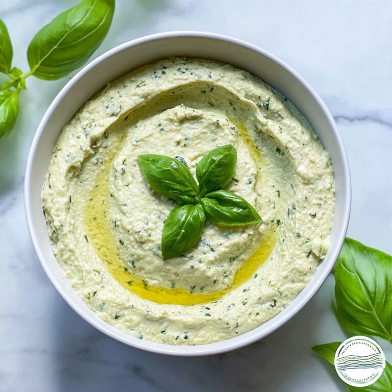 Lemon Basil Hummus Recipe
