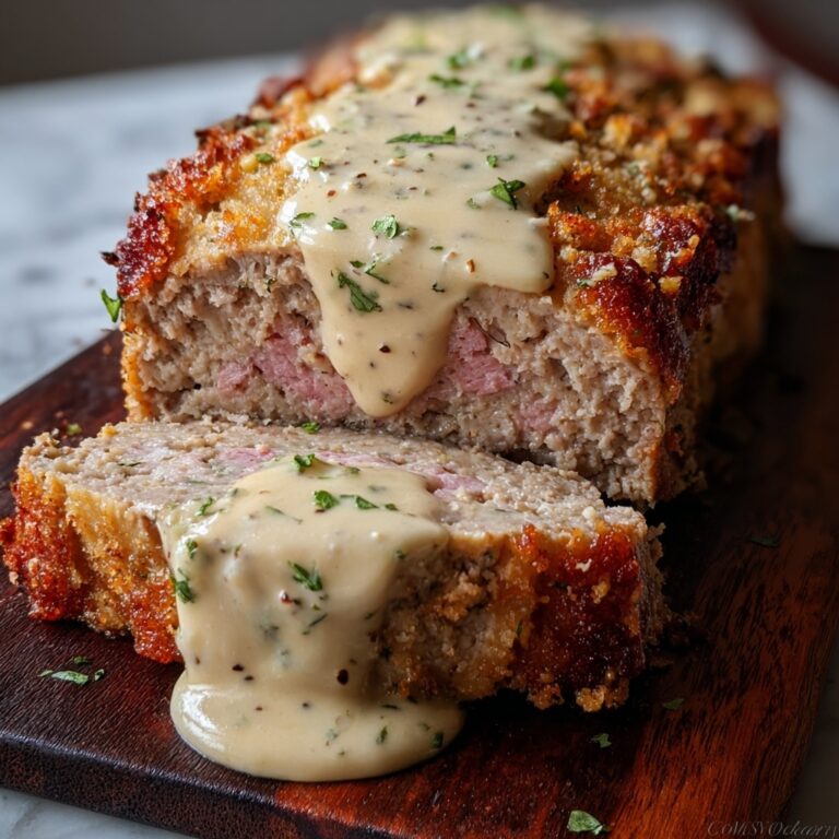 Chicken Cordon Bleu Meatloaf with Creamy Dijon Gravy Recipe