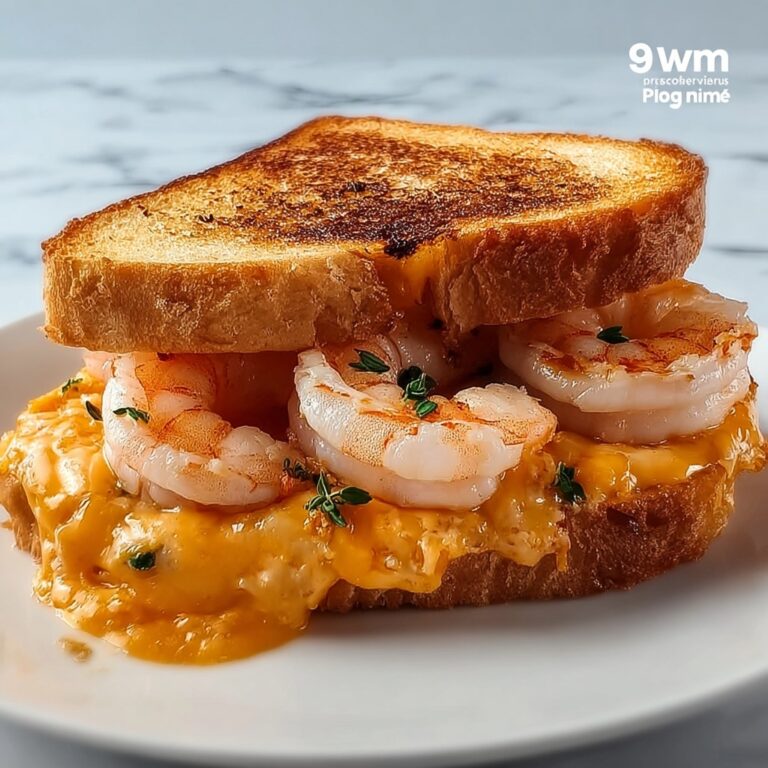 Shrimp Grilled Cheese with Garlic Bread Recipe