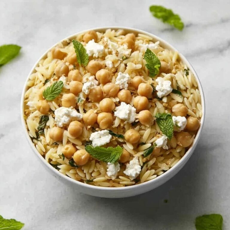 Zesty Orzo Pasta with Creamy Ricotta and Chickpeas Recipe