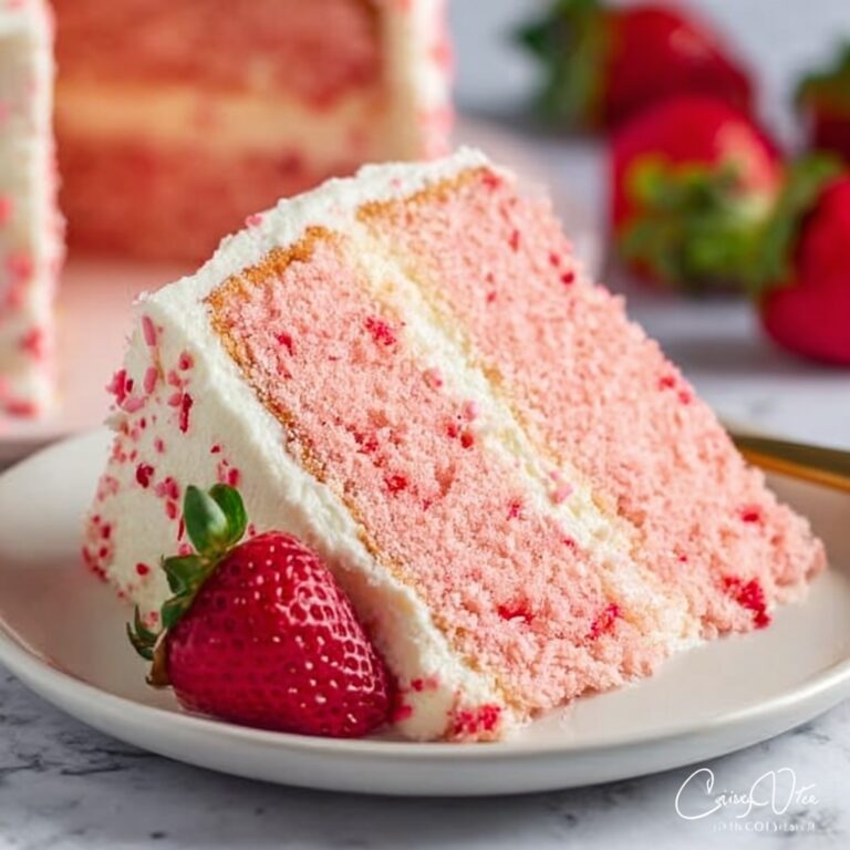 Fresh Strawberry Cake with Strawberry Buttercream Recipe