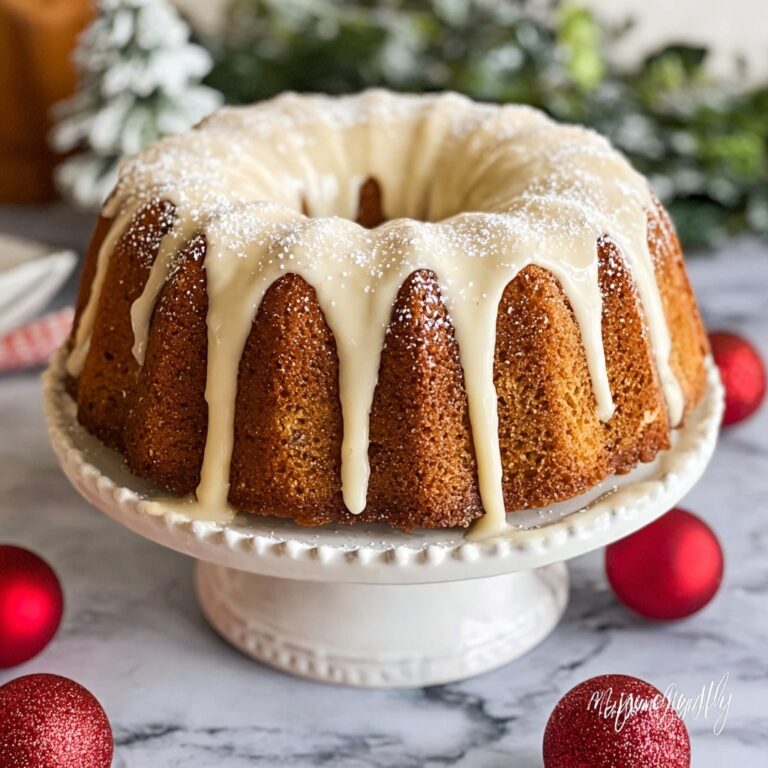 Eggnog Bundt Cake with Eggnog Frosting Recipe