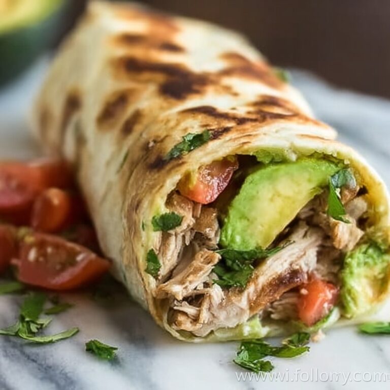 Quick & Easy Chicken Avocado Wrap Recipe