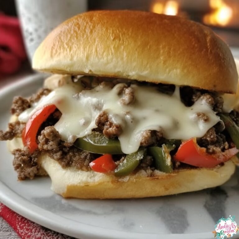 Philly Cheese Steak Burgers Recipe