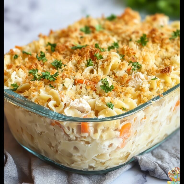 Super Easy Chicken Noodle Casserole Recipe