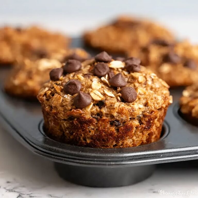 Baked Oatmeal Cups with Banana and Chocolate Chips Recipe