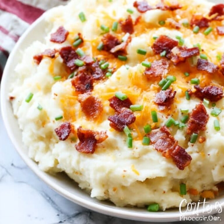 Cheesy Mashed Potatoes with Bacon and Chives Recipe