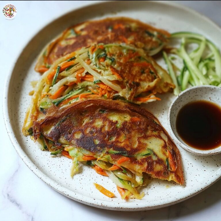 Crispy Vegetable Pancakes with Soy Dipping Sauce Recipe
