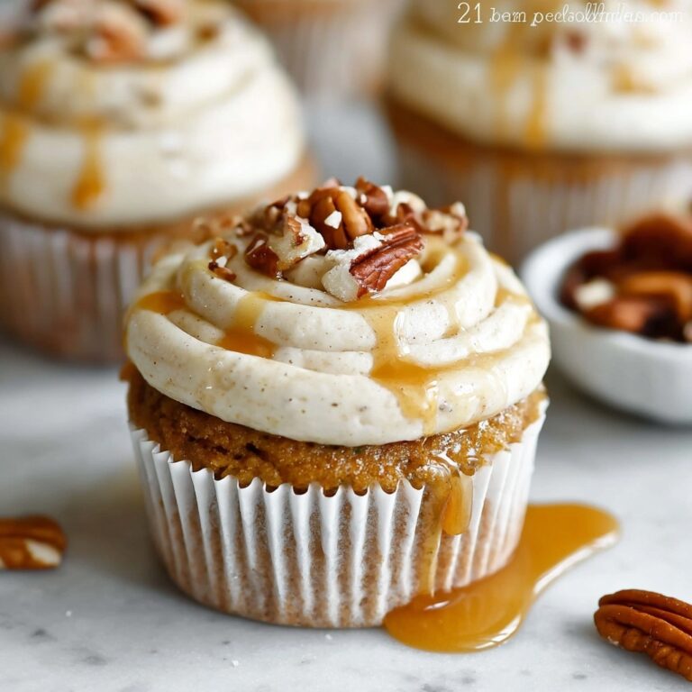 Vegan Pumpkin Cupcakes with Maple Cream Cheese Frosting and Pecan Topping Recipe